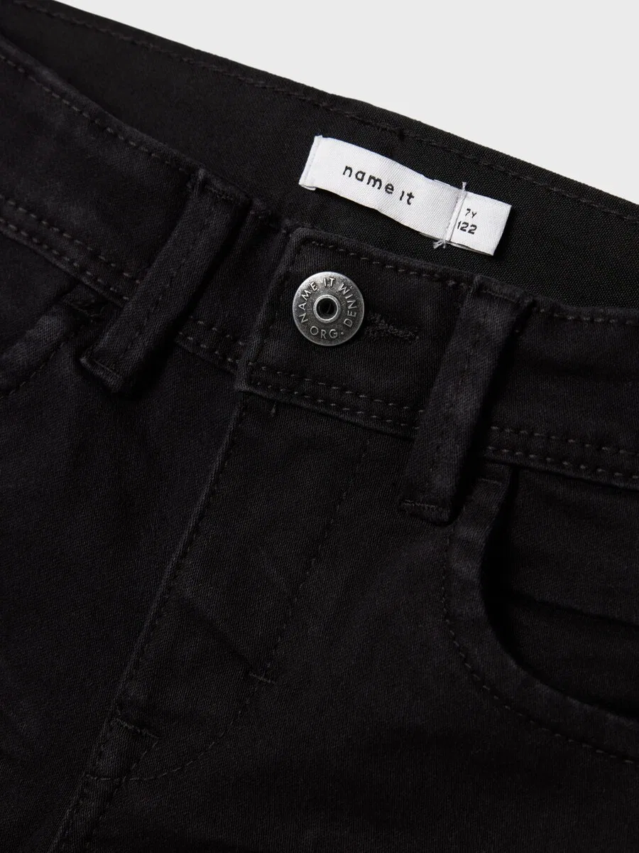 Джинсы NAME IT Slim fit 'Silas' черного цвета — фото 4