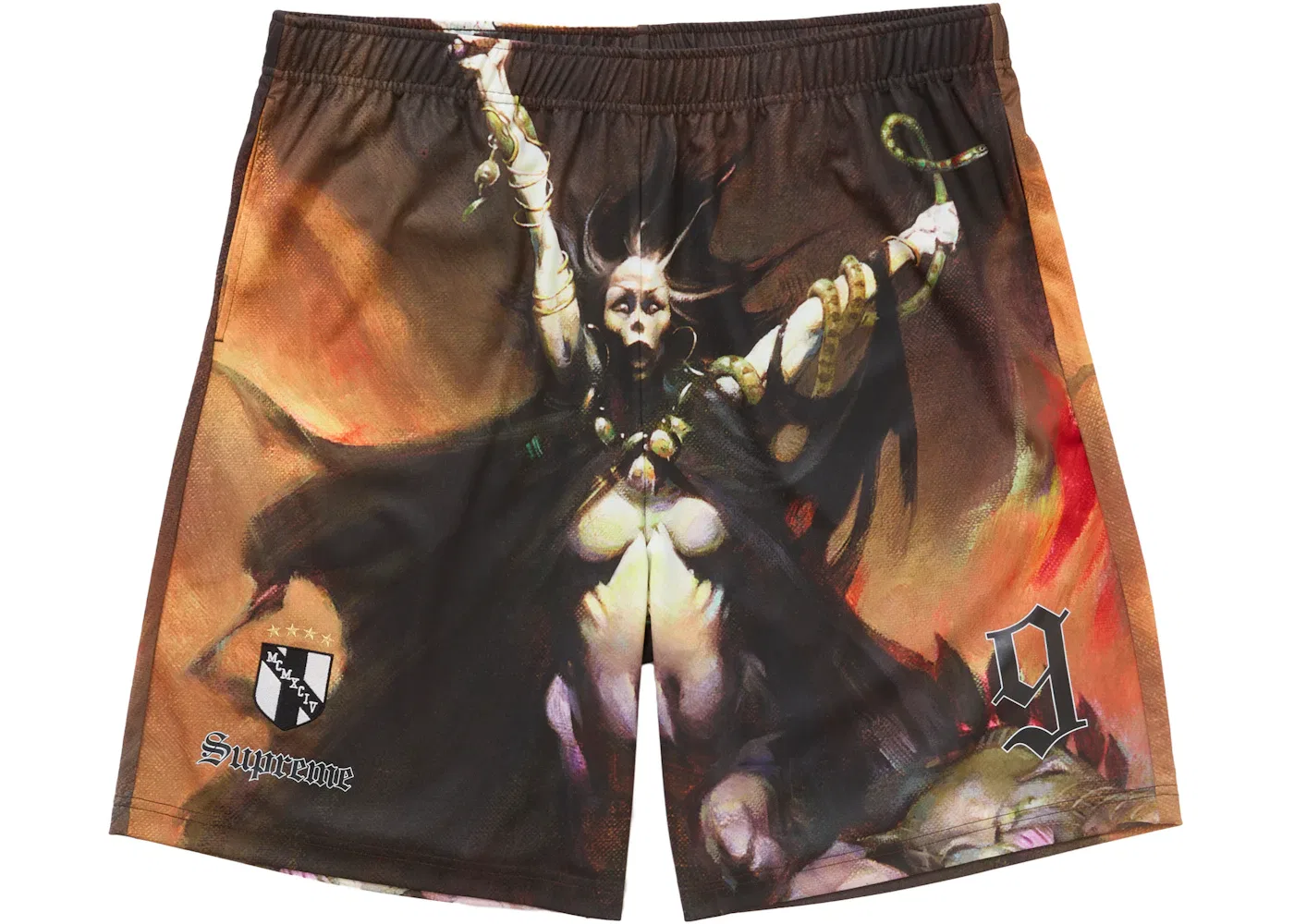 Мужские шорты с принтом Frazetta Soccer Short Supreme, Woman With Scythe