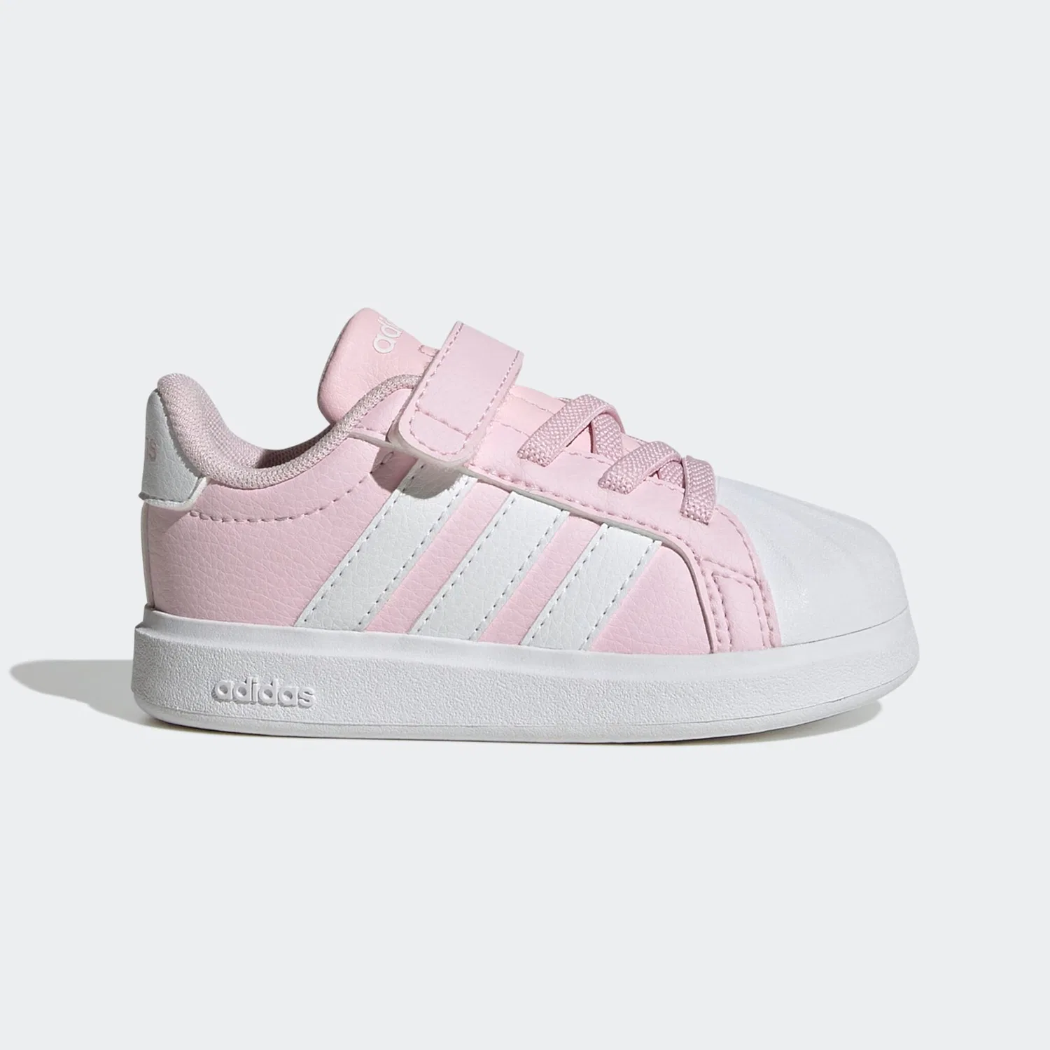Детские кроссовки с мыском из резины Adidas Sportswear, Clear Pink/White/Grey — фото 2