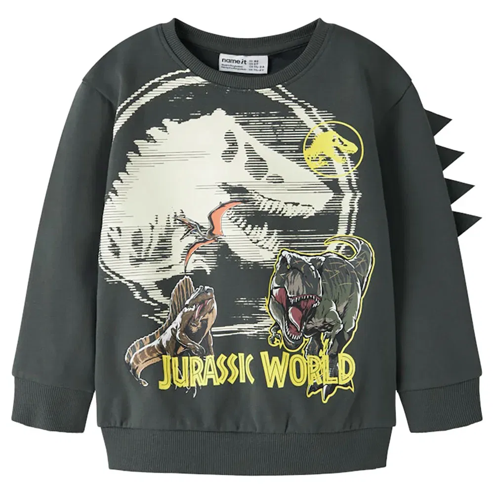 Свитшот Jurassic Name It, зеленый — фото 2