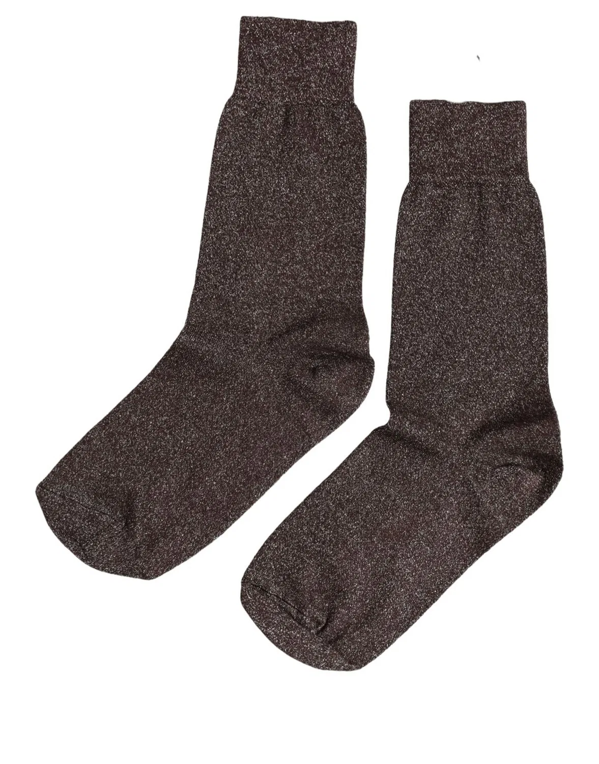 Женские носки средней длины с блестками Mid Calf Dolce & Gabbana, Dark Brown