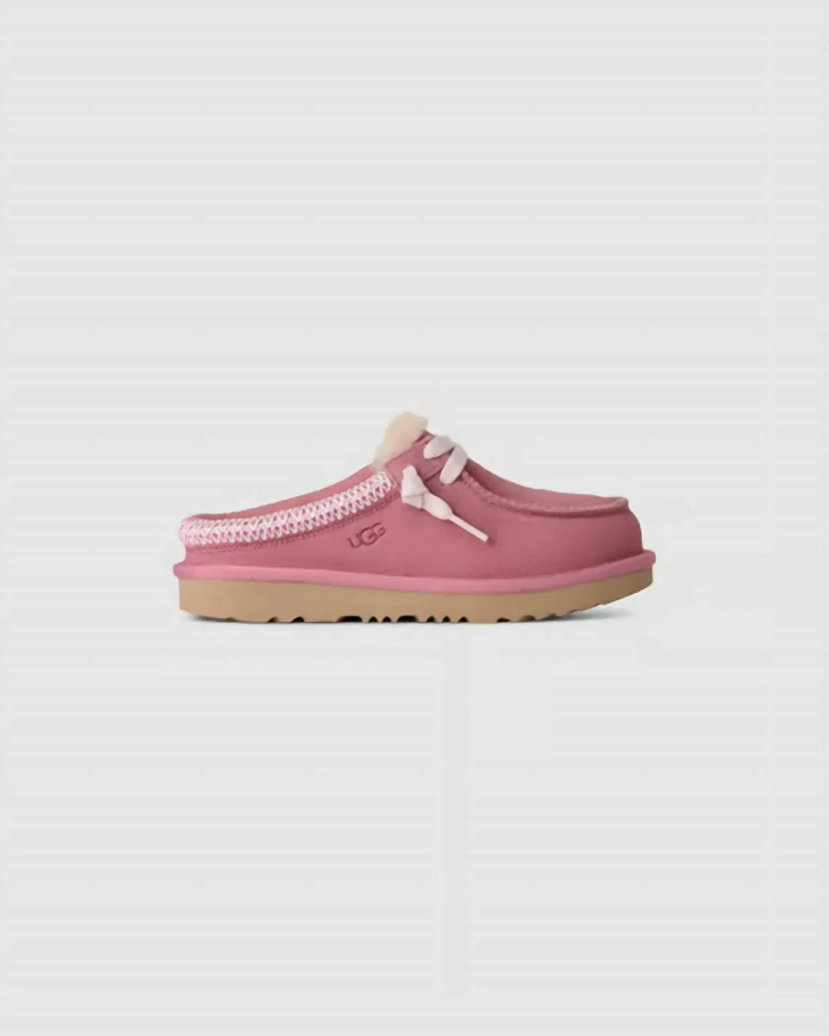 Детские тапочки-мюли без задника на мягкой подкладке Tasman Mule UGG, Horizon Pink