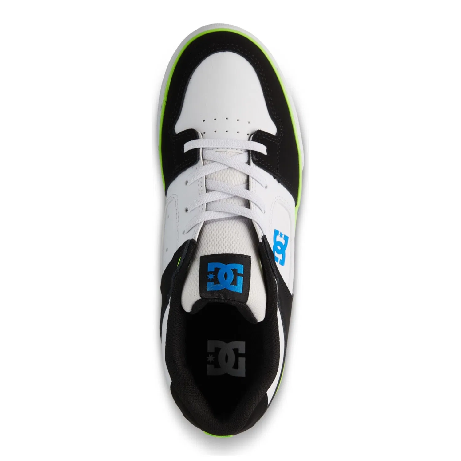 Детские кеды с эластичной шнуровкой DC Shoes, White/Green/Black — фото 4
