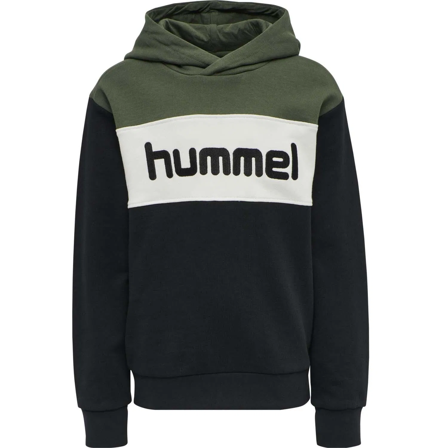 Детское худи MORTEN HOODIE Hummel, Olivgrun Schwarz — фото 3