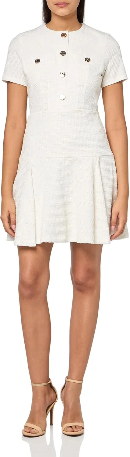 Женское мини-платье с блестками Tommy Hilfiger, Cream/Cream