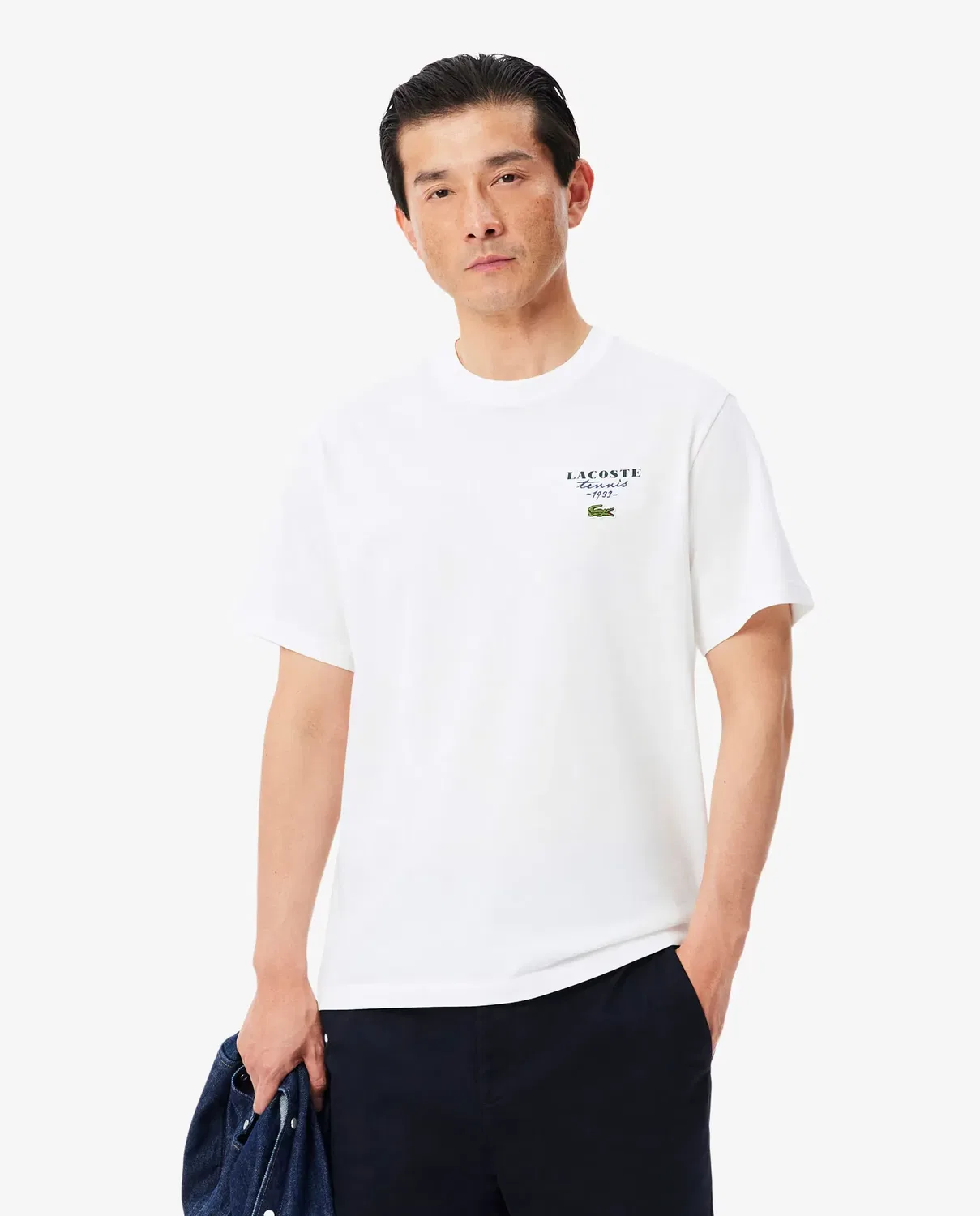Мужская футболка хлопковая Lacoste, Blanco