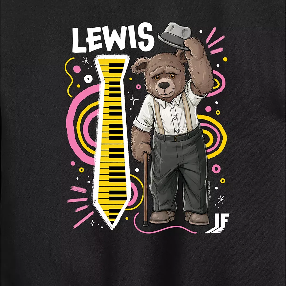 Детское флисовое поло с принтом Lewis Hybrid Apparel, Black — фото 2