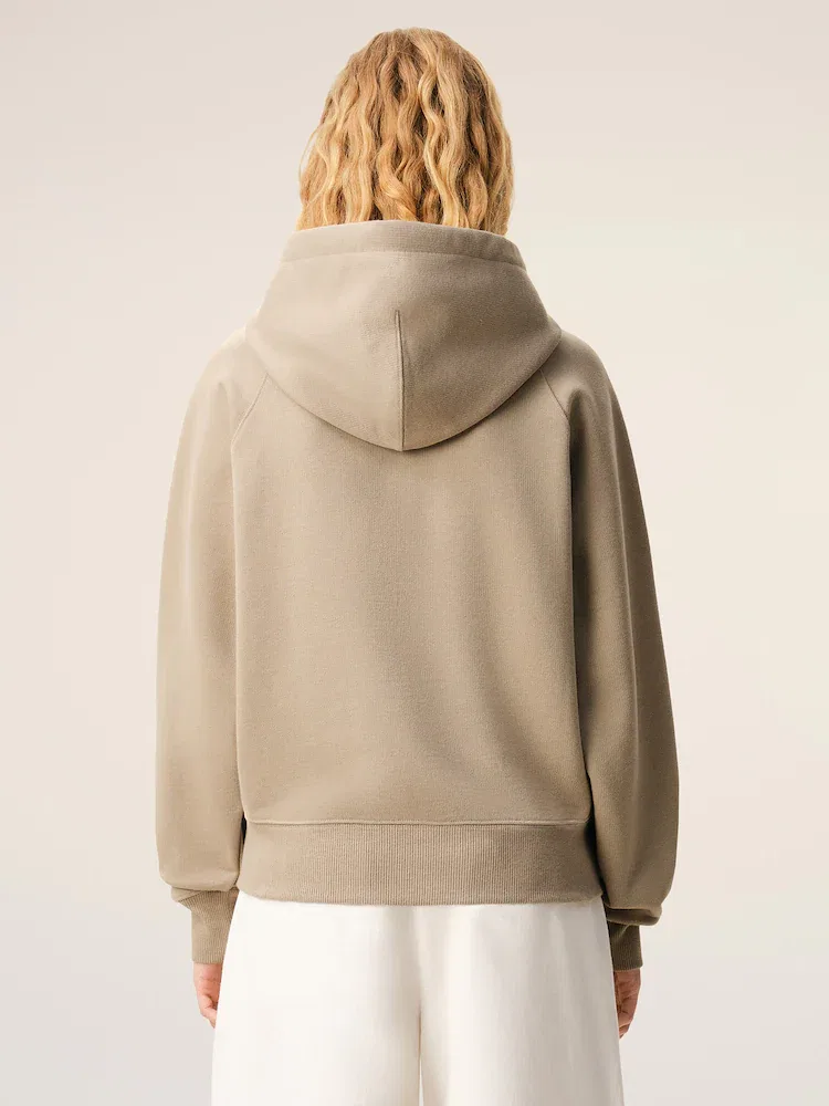 Двусторонняя куртка-худи AMI PARIS с эмблемой, Beige Taupe — фото 4