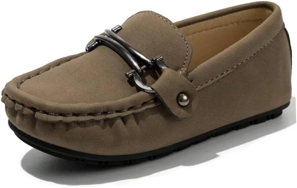 Детские туфли-лоферы для мальчиков с мягкой подошвой Moceen, Dark Brown