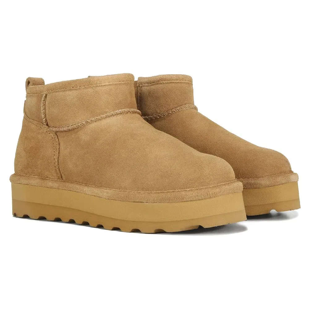Детские ретро-ботинки на платформе короткие Bearpaw, Iced Coffee