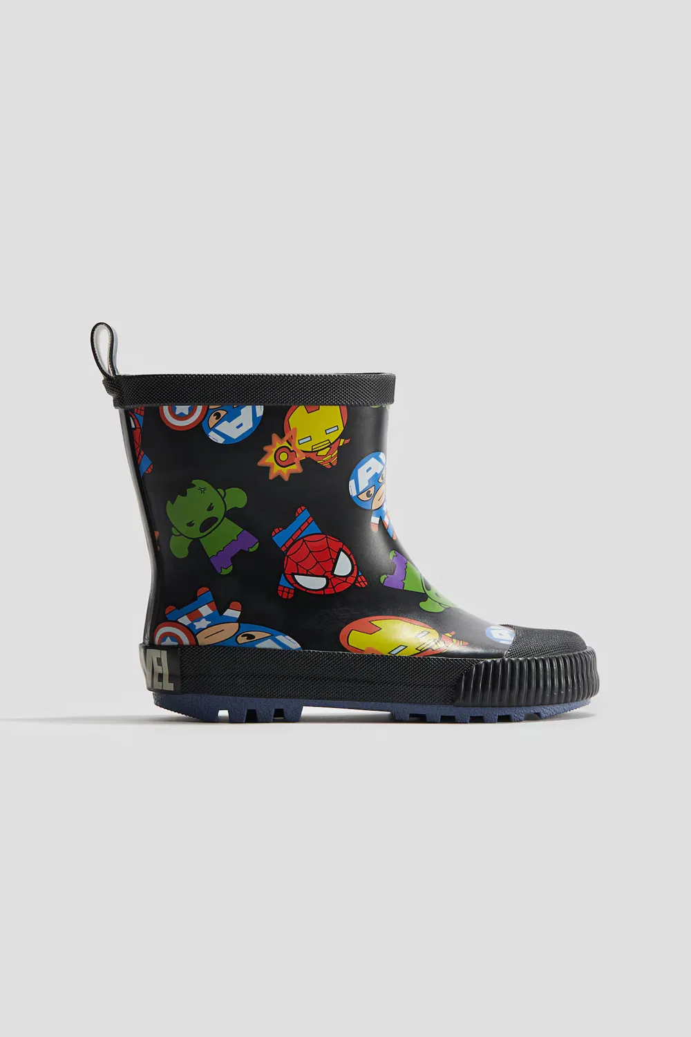 Резиновые сапоги с принтом H&M, Schwarz/Marvel Comics