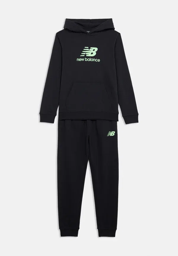 Комплект из худи и брюк с принтом Stacked logo hoodie set New Balance, Caviar, цвет caviar