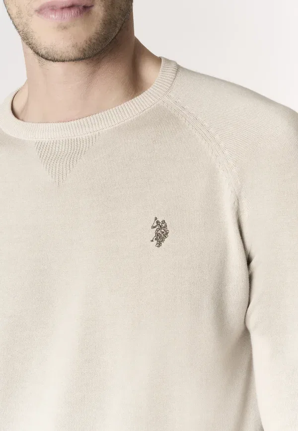 Свитшот из хлопка Sweatshirt U.S. Polo Assn., beige, бежевый — фото 4