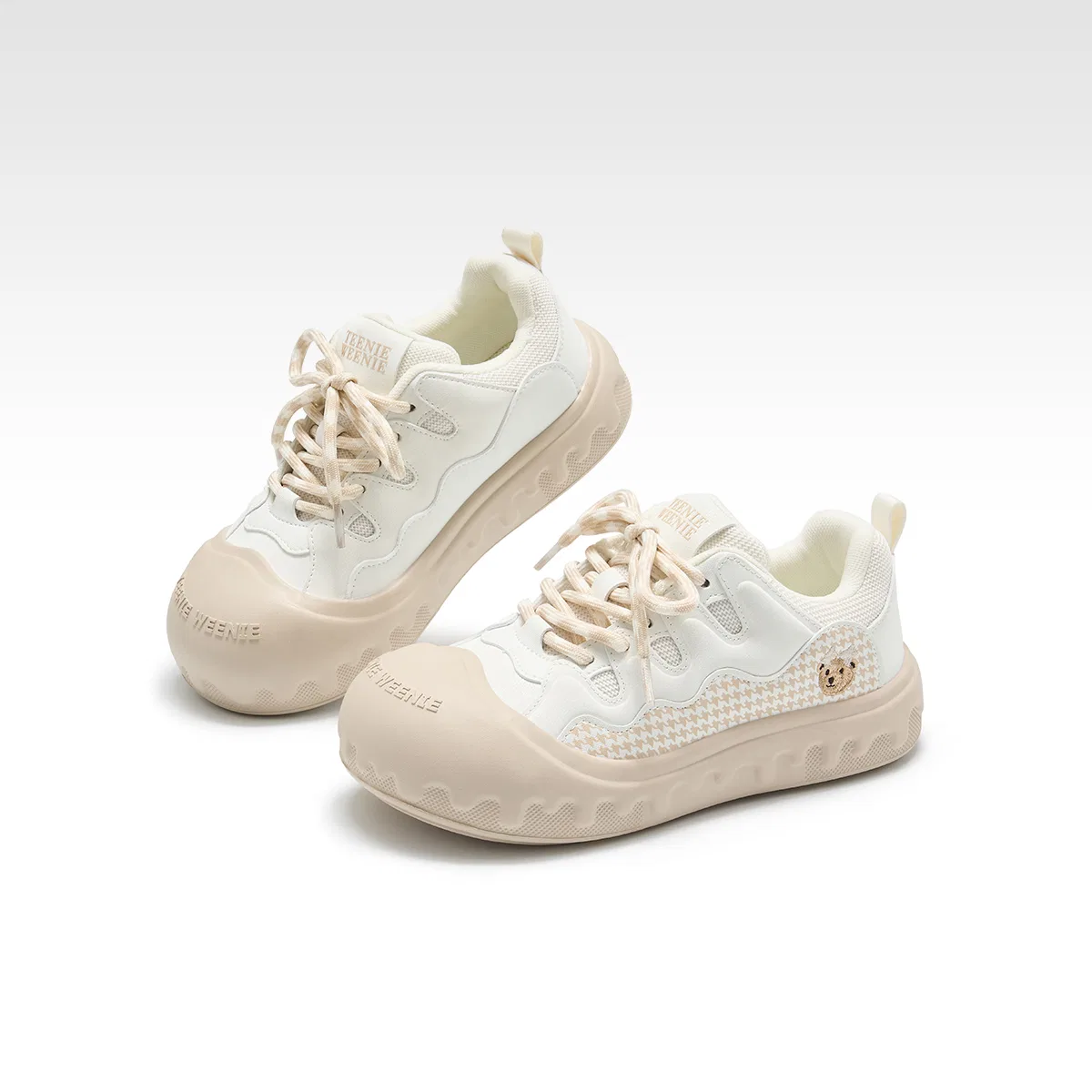 Детские повседневные кроссовки из микрофибры Teenie Weenie, Ivory White — фото 4