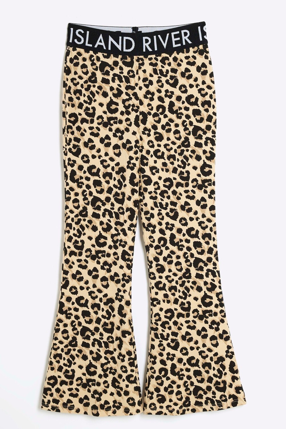 

Леггинсы клеш с леопардовым принтом для девочек River Island, бежевый