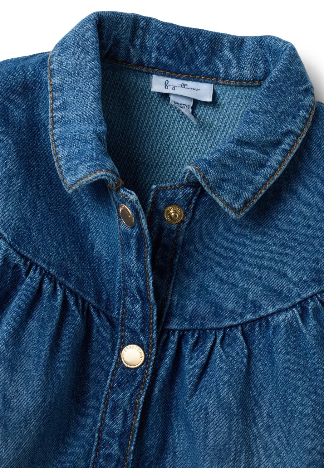 Джинсовое платье с круглым вырезом - джинсовое платье Ovs, Denim Blue — фото 3