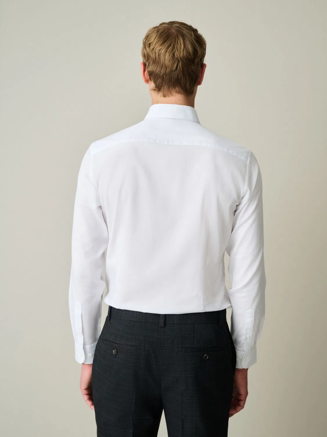 Рубашка с отложным воротником, slim fit Next, белый — фото 3