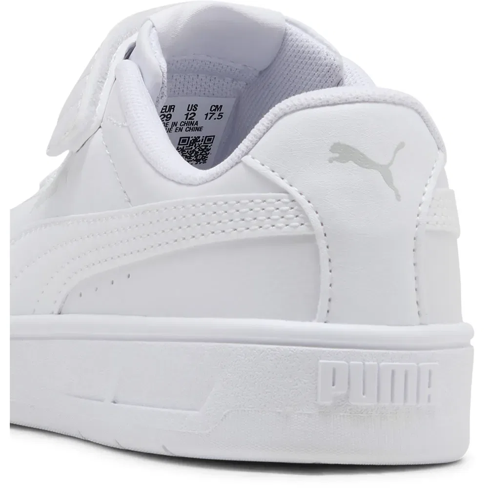 Детские кроссовки для девочек с закрытой пяткой Court Classic Clean AC+ Puma, White — фото 4