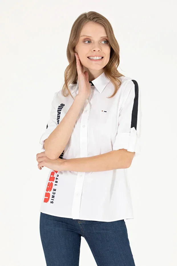 Женская рубашка с длинным рукавом U.S. Polo Assn., Белый