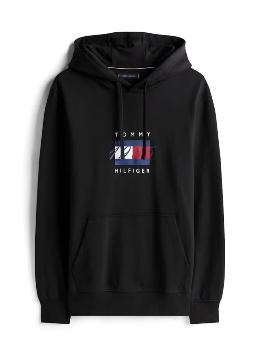 Худи Tommy Hilfiger Flag Graphic, черный — фото 2