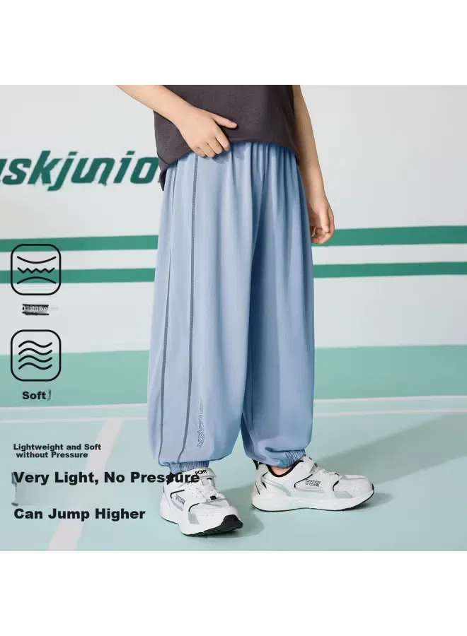 Штаны спортивные эластичные с текстурной поверхностью Ask Junior, синий — фото 2
