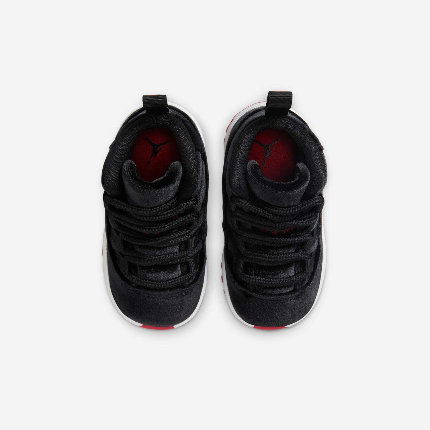 Кроссовки для маленьких детей Air Jordan 11 PS Retro TD 'Bred Velvet', черный/красный — фото 3