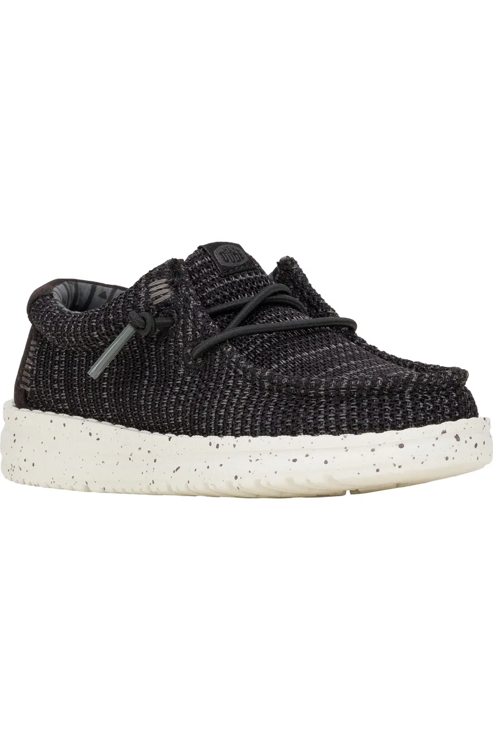 Детские кроссовки slip-on на эластичных шнурках Wally Stretch Sox Hey Dude, черный