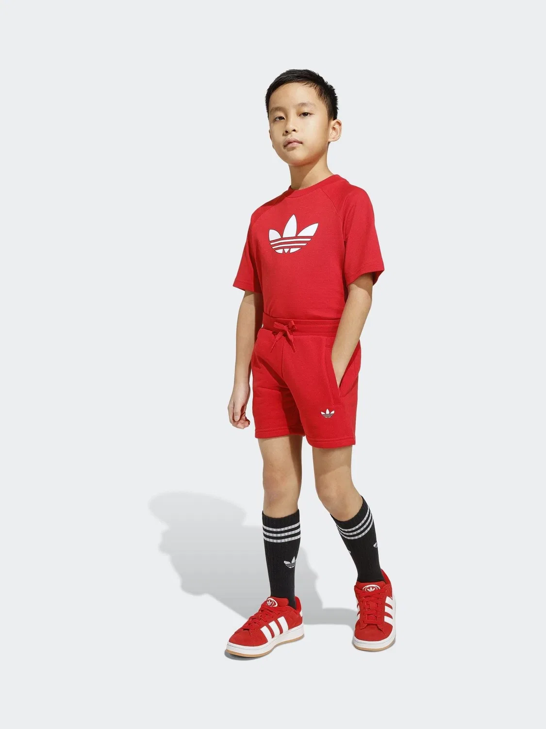 Спортивный костюм Trefoil, adidas Originals, красный
