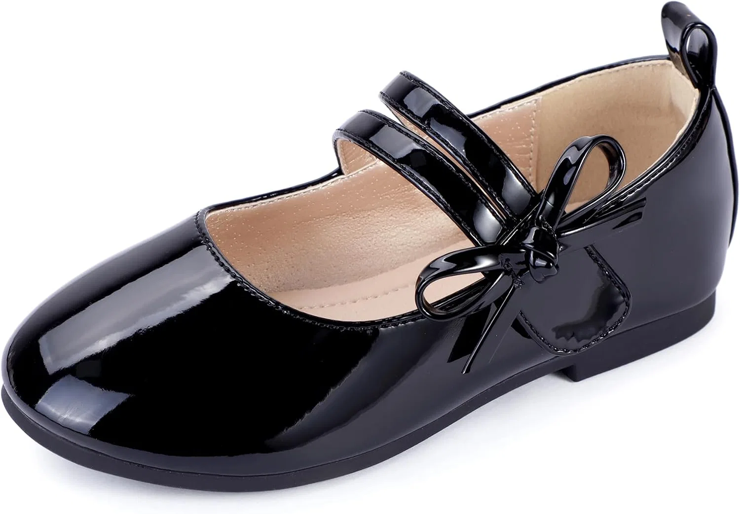 Детские балетки для девочек Mary Jane PANDANINJIA, Black Patent