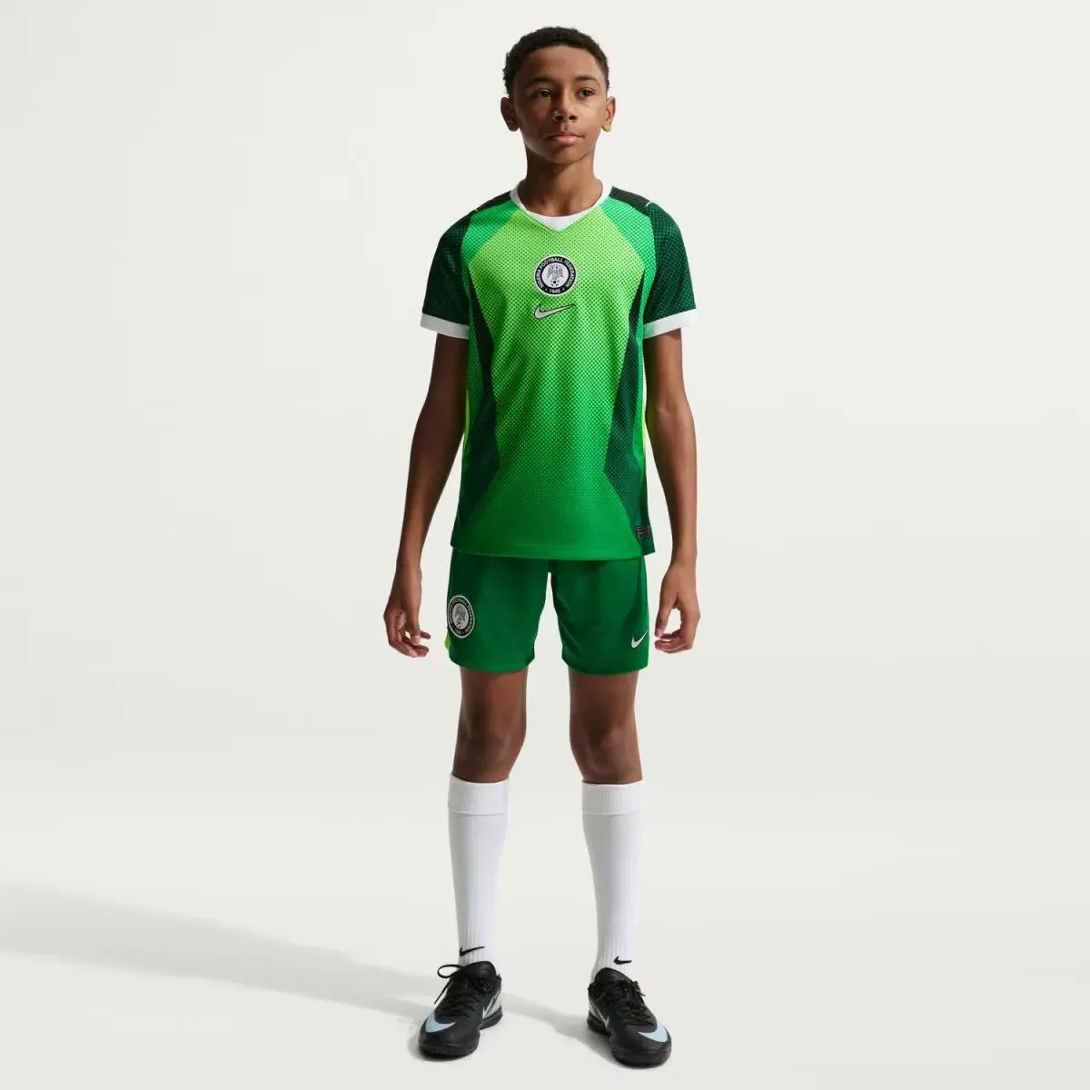 Детская футболка с длинным рукавом Nike, Verde — фото 4