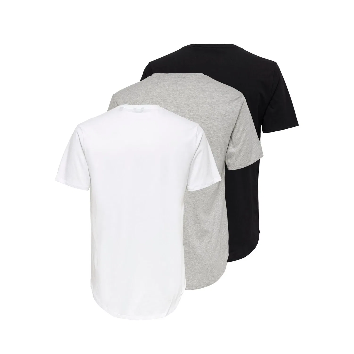 Детская футболка с длинным кроем Only & Sons, Bright White/Black — фото 3