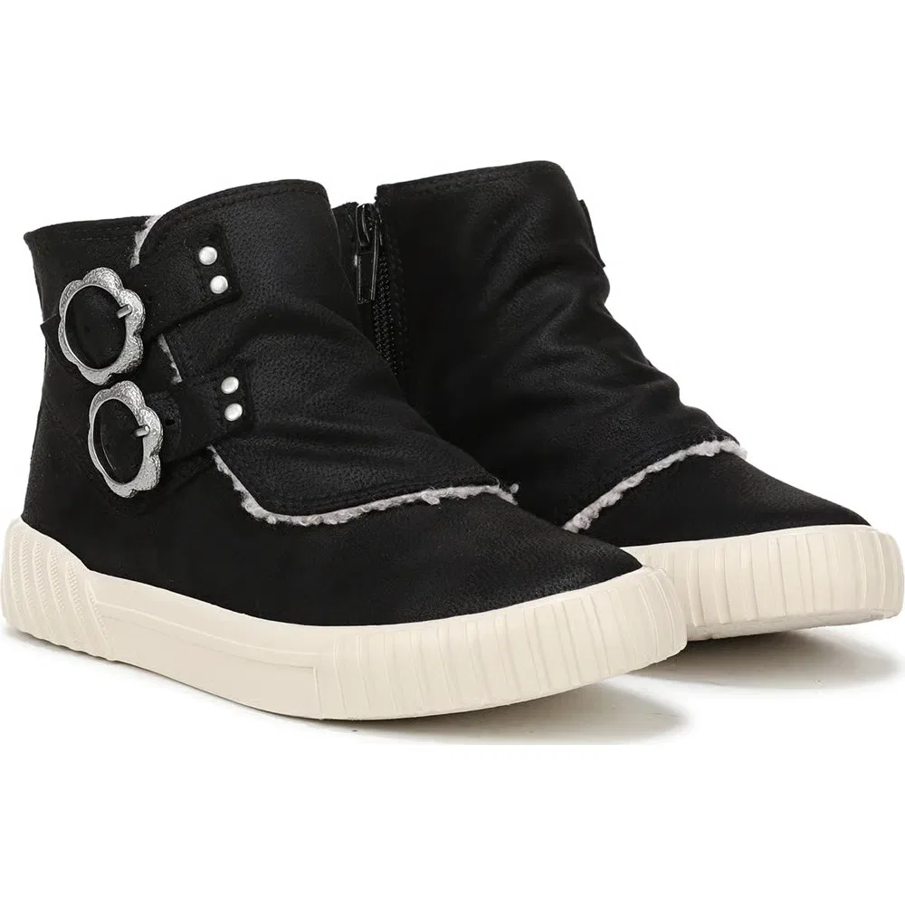 Детские высокие кроссовки Whisker-K Blowfish Malibu, Black Faux Leather