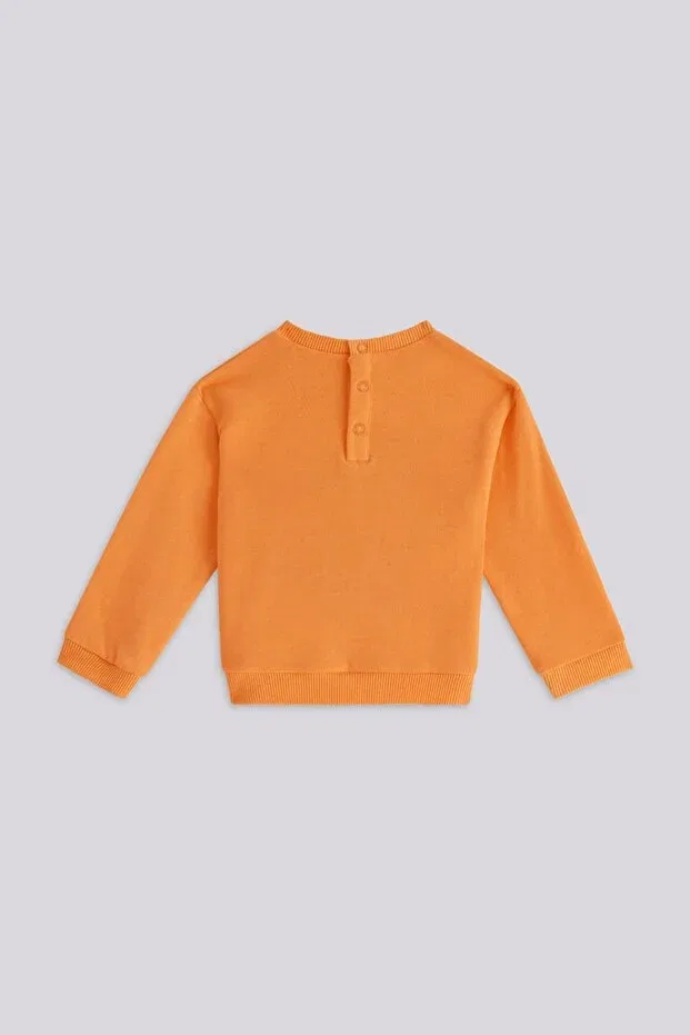 Детские свитшот для девочек с принтом Gb Baby, Orange — фото 3