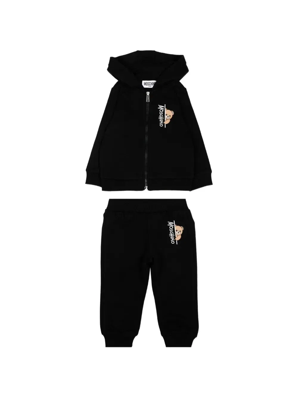 Спортивный костюм с мишкой Тедди Moschino Kids, черный