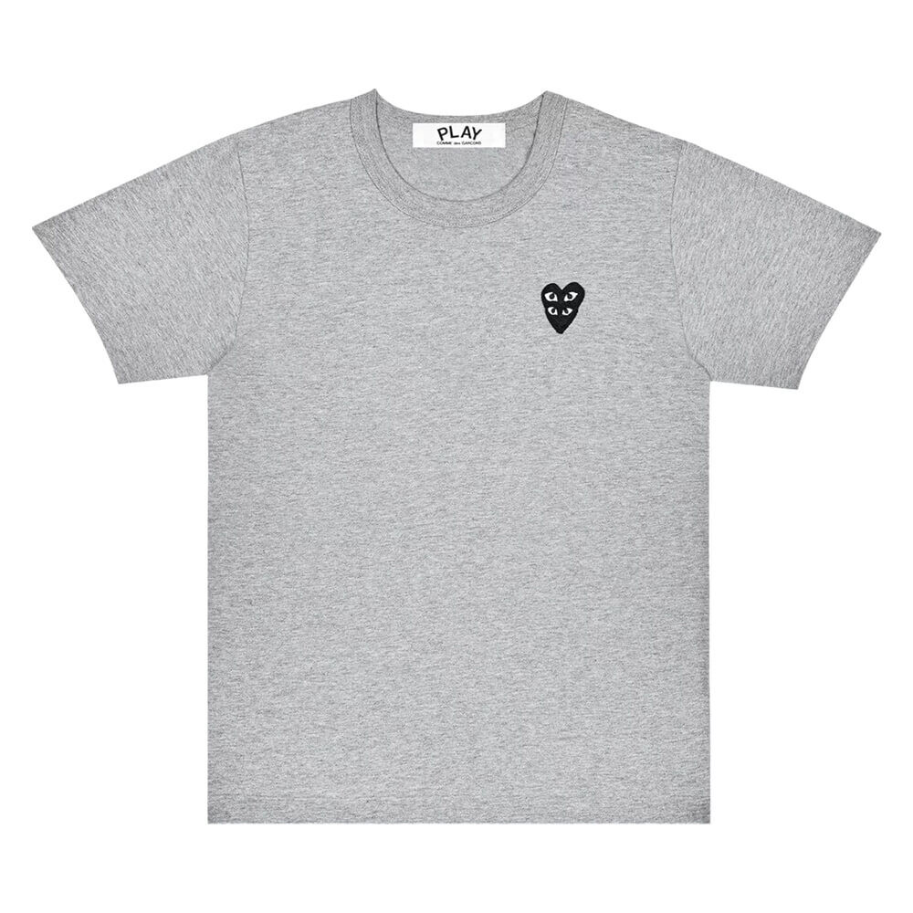 Футболка Comme des Garçons PLAY Stacked Heart Short-Sleeve, серый — фото 2