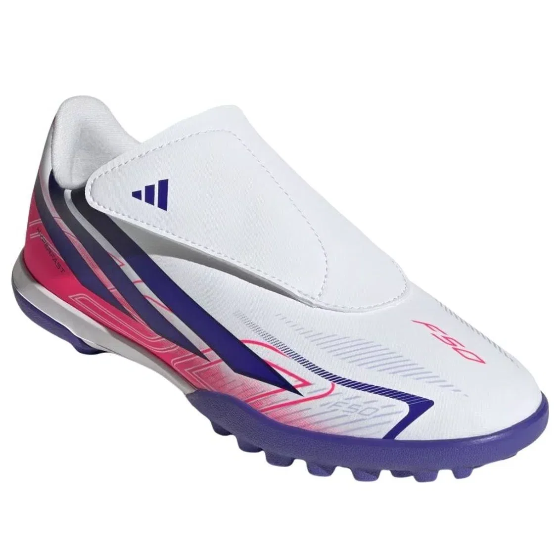 Детские футбольные бутсы с липучкой Hyperfast Club Velcro TF Chaos vs Control World Cup Pack Adidas, белый — фото 4