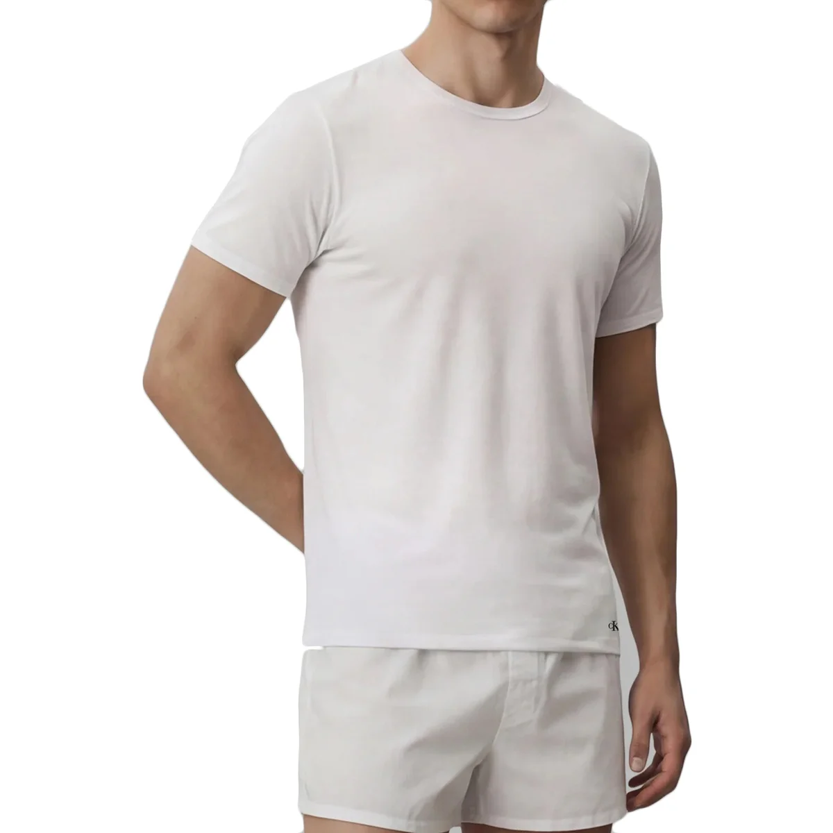 Комплект футболок Calvin Klein Slim 3 шт., черный/белый/синий — фото 2