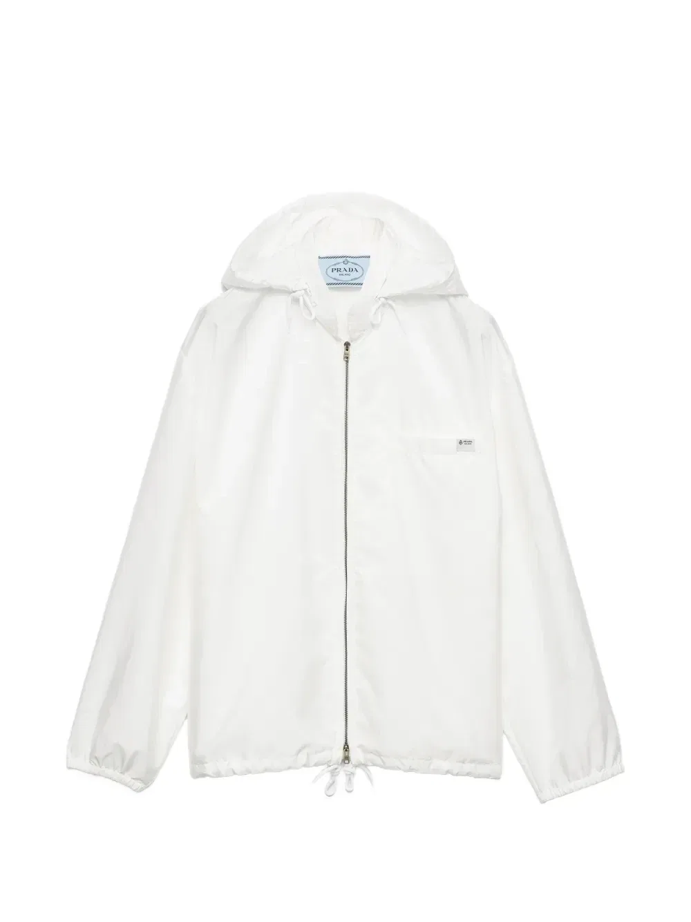Легкая куртка Re-Nylon с капюшоном Prada, белый