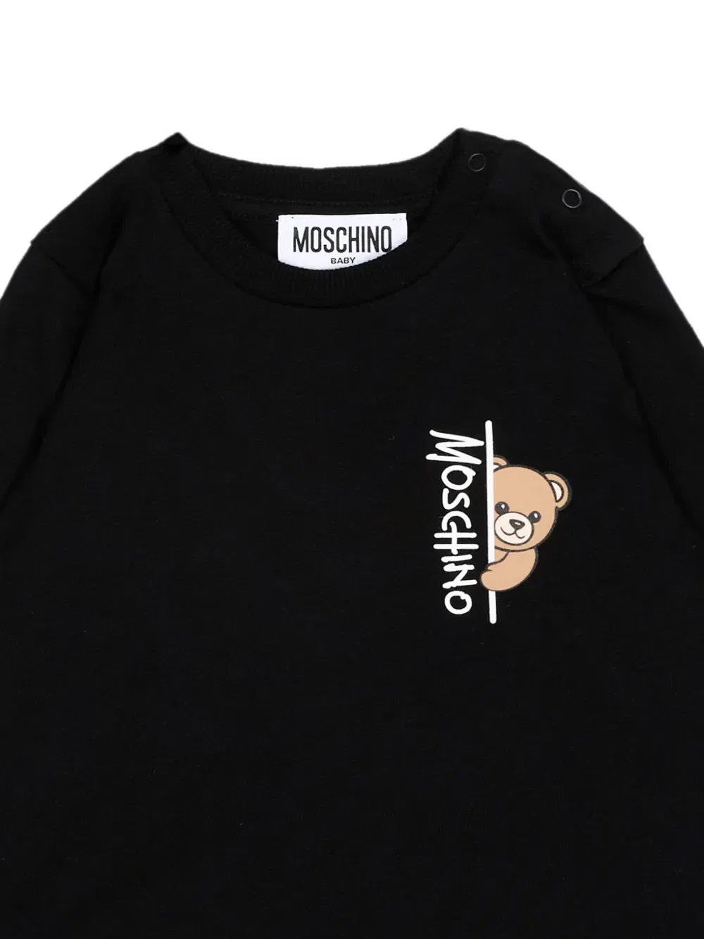 Футболка с длинным рукавом Teddy Bear Moschino Kids, черный — фото 3