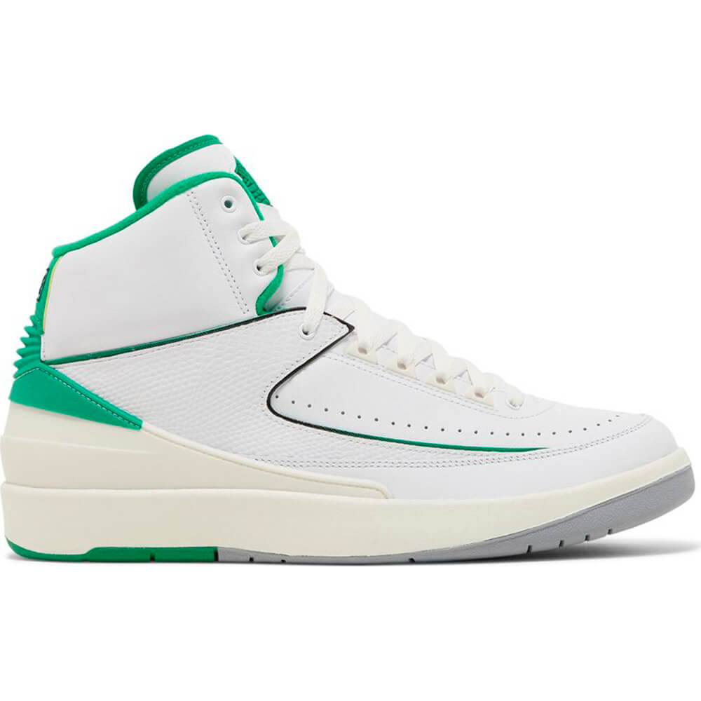 Кроссовки Air Jordan 2 Retro 'Lucky Green', белый/зеленый - фото