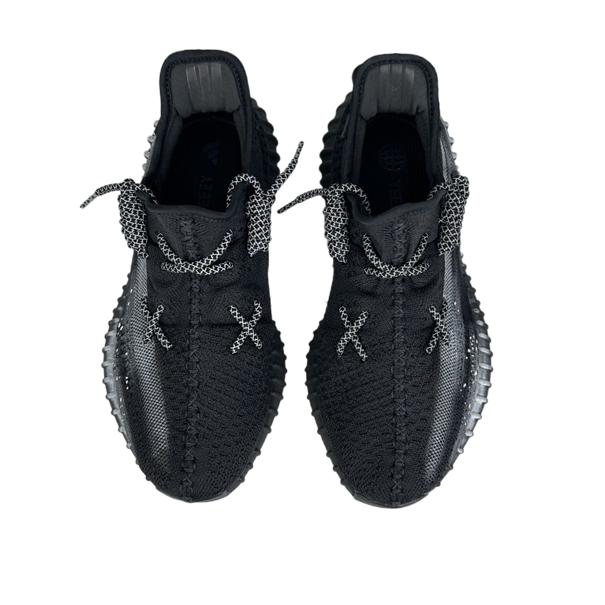 Yeezy Boost 350 V2 Износостойкие низкие повседневные кроссовки Unisex Black Silver Adidas Originals — фото 4