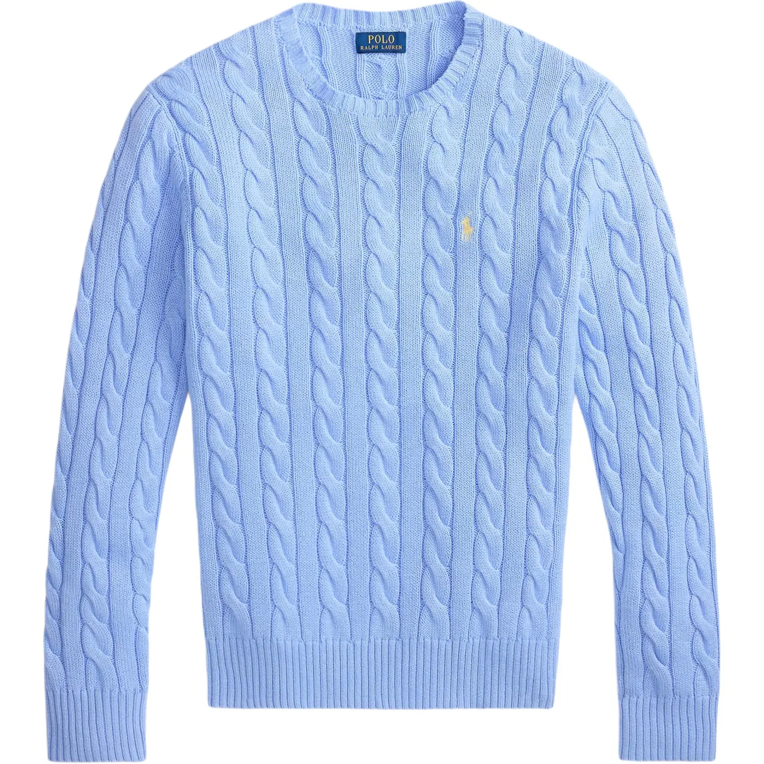 Свитер с круглым вырезом и кабельным узором Polo Ralph Lauren, Blue