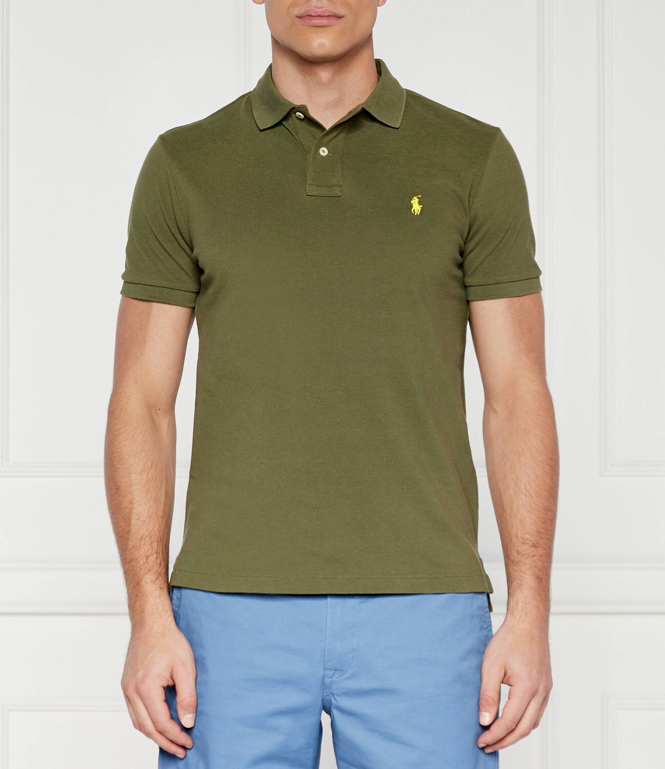 

Поло POLO RALPH LAUREN Custom fit pique, цвет cachi