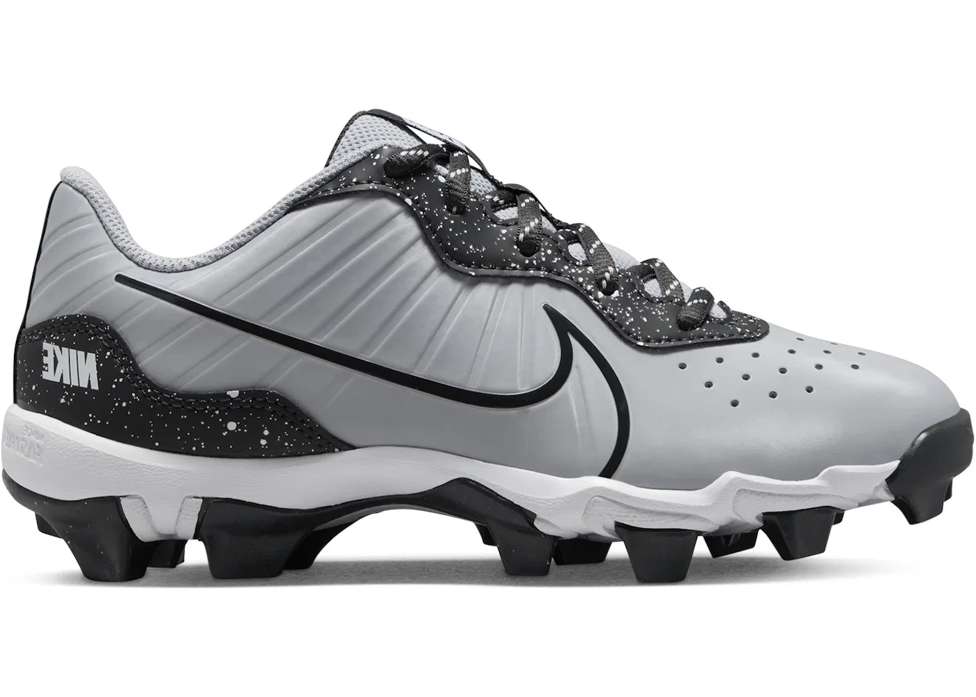 Детские бутсы Nike Alpha Huarache 4 Keystone, Wolf Grey/White/Dark Smoke Grey