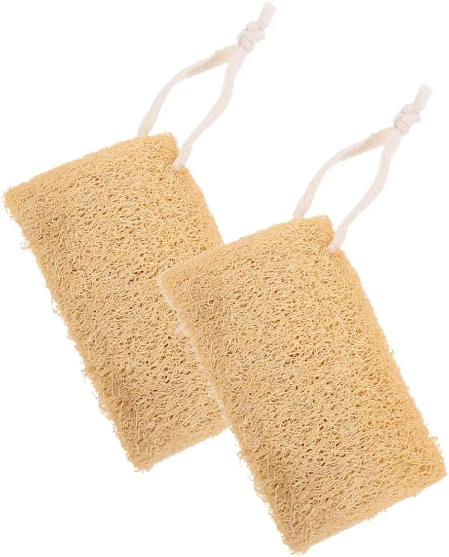 Натуральная мочалка для посуды, POPETPOP, набор 2 шт, 10x7x2 см, Beige