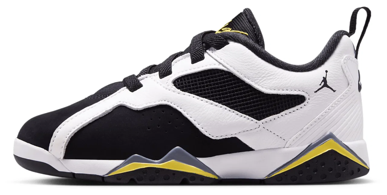 Детские кроссовки для мальчиков с кожаным верхом Jordan MVP 92, Tour Yellow/White/Black — фото 2