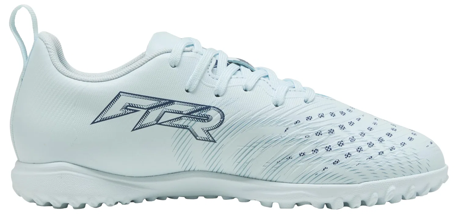 Детские бутсы для мальчиков с шнуровкой Future 9 Play TT Jr PUMA, Gioiello Blu Ghiaccio — фото 4