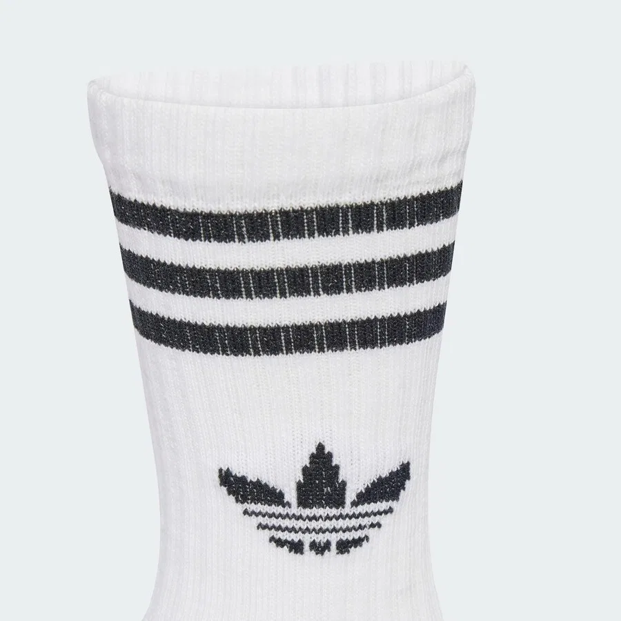 Носки ADIDAS ORIGINALS 'Crew 3 Pairs' белого цвета — фото 2