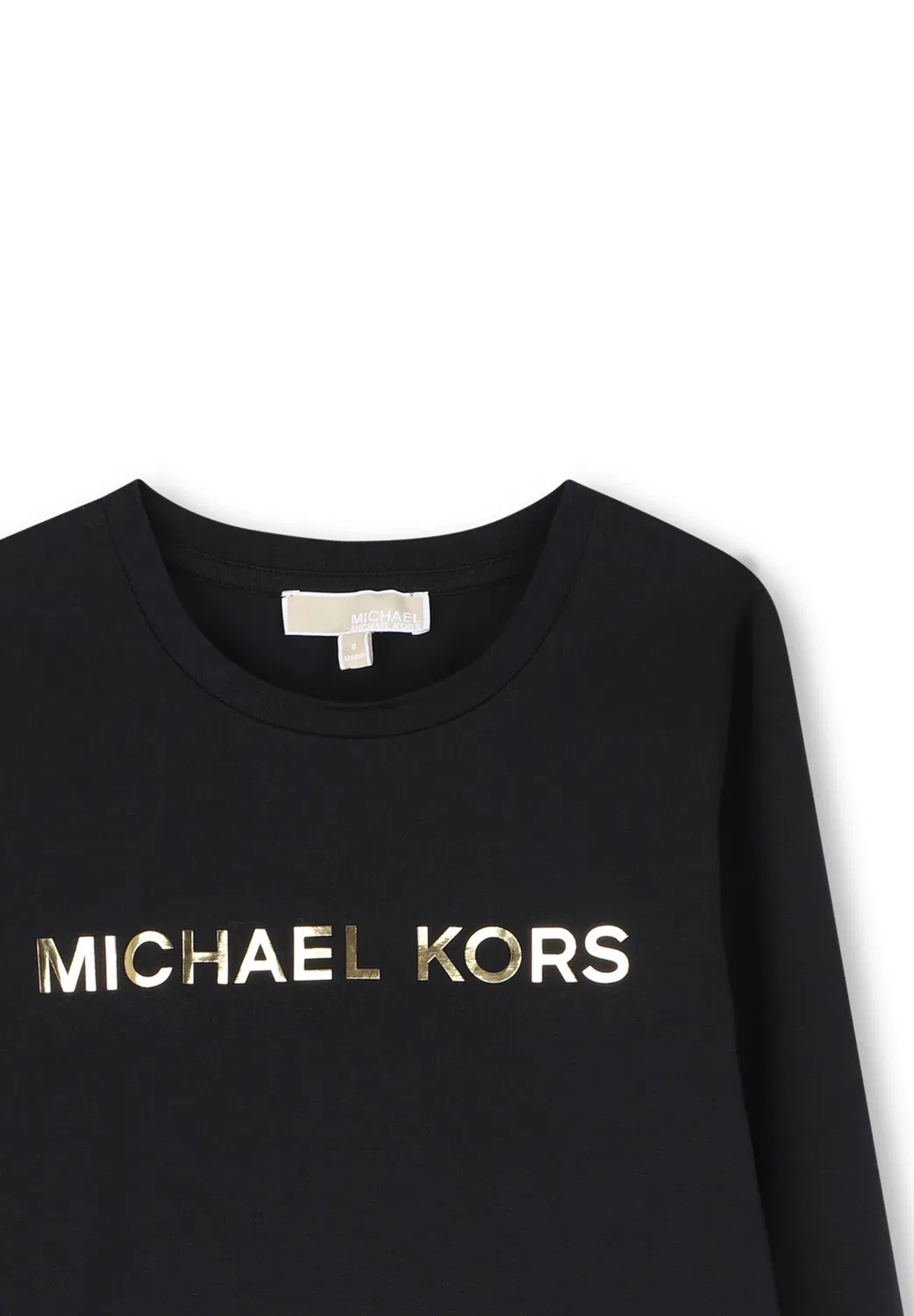 Футболка с длинным рукавом для детей и подростков - топ с длинным рукавом Michael Kors Kids, Black — фото 3