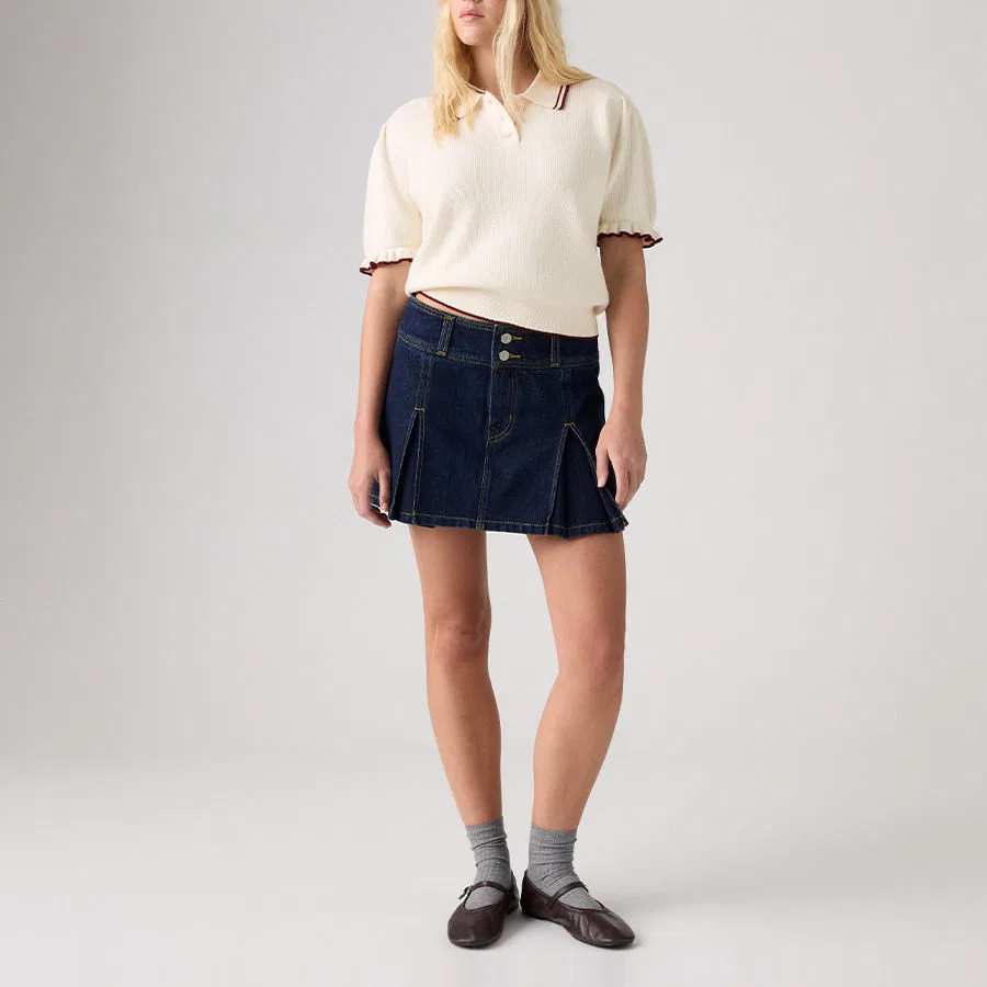 Женская джинсовая мини-юбка Levis, Dark Blue — фото 4
